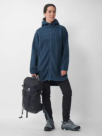 MERU | Cappotto invernale da donna Sigtuna con cappuccio in pile teddy | dunkelblau